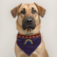 Niedlich Boho Tribal Muster Regenbogen Lila Katze