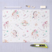 Niedlich Boho Unicorns Blumenblütendusche Seidenpapier (Handwerk)