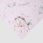 Niedlich Boho Unicorns Blumenpinke Babydusche Seidenpapier (Detail)