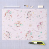 Niedlich Boho Unicorns Blumenpinke Babydusche Seidenpapier (Handwerk)