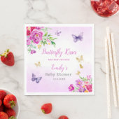 Niedlich Boho Wasserfarbe Blumenschmetterling Baby Serviette (Beispiel)