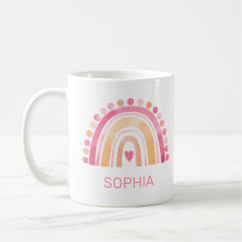 Niedlich Boho Wasserfarbe Regenbogen in Rosa perso Kaffeetasse