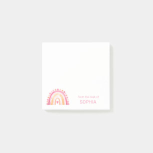 Niedlich Boho Wasserfarbe Regenbogen in Rosa perso Post-it Klebezettel