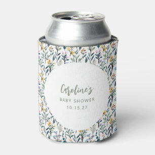 Niedlich Boho Wasserfarbe Wildblume Kinderdusche i Dosenkühler