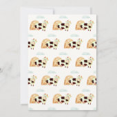 Niedlich Boho Watercolor Kindermädchen Babydusche Dankeskarte (Rückseite)