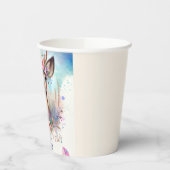 Niedlich Boho Watercolor Woodland Deen Birthday Pa Pappbecher (Links)