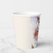 Niedlich Boho Watercolor Woodland Deen Birthday Pa Pappbecher (Rechts)