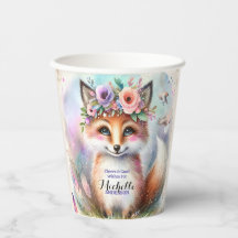Niedlich Boho Watercolor Woodland Fox Geburtstagsp
