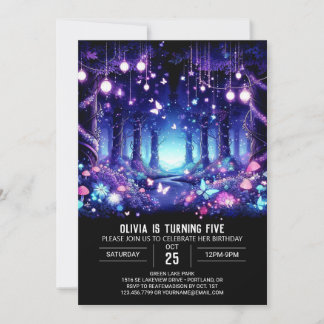 Niedlich Boho Woodland Digital Geburtstag Einladung