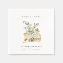 Niedlich Boho Yellow Kinderzimmer Foliage Baby Dus Serviette