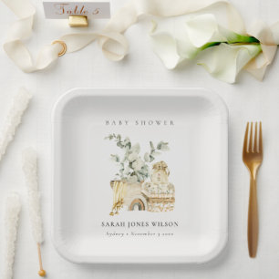 Niedlich Boho Yellow Kinderzimmer Foliage Babydusc Pappteller