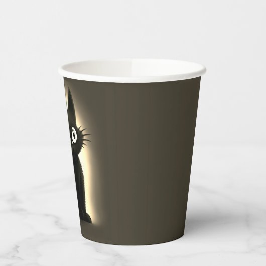 Niedlich Boo Black Cat Halloween Pappbecher (Links)