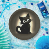 Niedlich Boo Black Cat Halloween Pappteller (Party)