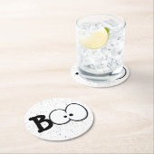 Niedlich Boo Crazy Eyes Halloween-Party Halloween Runder Pappuntersetzer (Vor Ort)