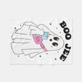 Niedlich Boo Ghost Funny Halloween Kostüm Boo Jee Fleecedecke (Vorderseite (Horizontal))