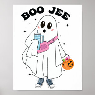 Niedlich Boo Ghost Funny Halloween Kostüm Boo Jee  Poster