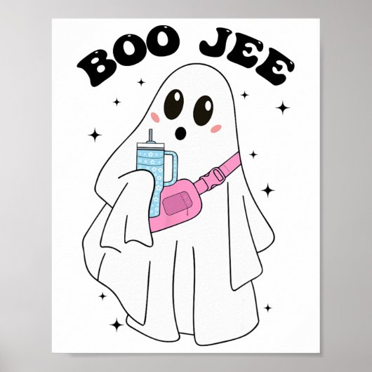 Niedlich Boo Ghost Funny Halloween Kostüm Boo Jee Poster (Vorne)