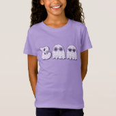 Niedlich Boo Ghost Halloween Girls T-Shirt (Vorderseite)