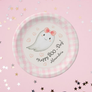 Niedlich Boo Ghost Pink Geburtstagsparty Girl Pappteller