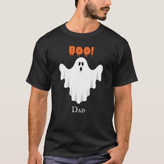 Niedlich Boo Ghost Vater Halloween T-Shirt (Vorderseite)