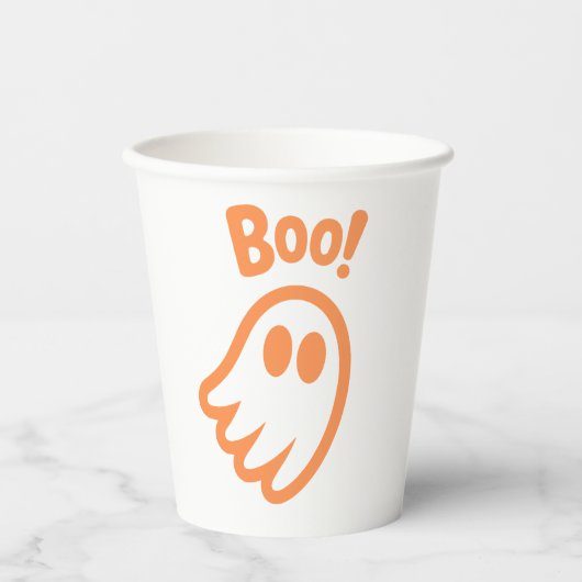 niedlich Boo! - Halloween Design Pappbecher (Vorderseite)