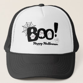 Niedlich "Boo!" Halloween Ghost Cap Truckerkappe