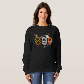 Niedlich Boo Halloween Vampire Cat Ghost kitty und Sweatshirt (Vorne ganz)