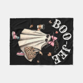 Niedlich Boo Jee Ghost Halloween Leopard Ghost-Kaf Fleecedecke (Vorderseite (Horizontal))