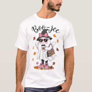 Niedlich Boo Jee Ghost Halloween Leopard Ghost-Kaf T-Shirt