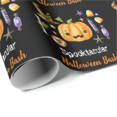 Niedlich Boo Pumpkin Spooktacular Halloween Bash B Geschenkpapier (Rolleneckpunkt)