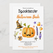 Niedlich Boo Pumpkin Spooktacular Halloween Bash P Einladung (Vorne/Hinten)