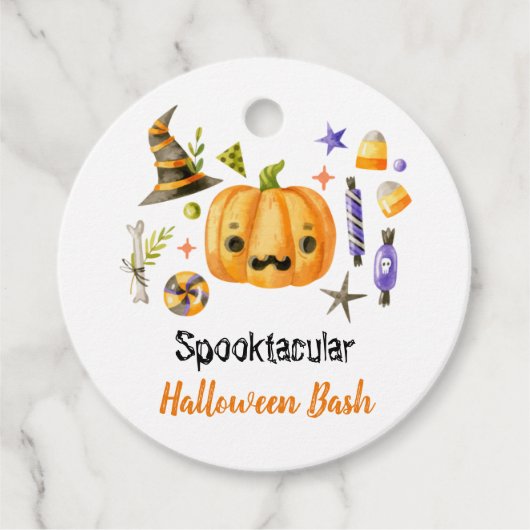 Niedlich Boo Pumpkin Spooktacular Halloween Bash P Geschenkanhänger (Vorderseite)