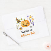 Niedlich Boo Pumpkin Spooktacular Halloween Bash P Quadratischer Aufkleber (Umschlag)