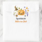 Niedlich Boo Pumpkin Spooktacular Halloween Bash P Quadratischer Aufkleber (Tasche)