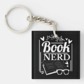 Niedlich Book Nerd Bookaholic Monogram Schlüsselanhänger (Vorderseite)