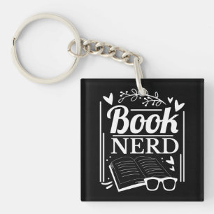 Niedlich Book Nerd Bookaholic Monogram Schlüsselanhänger