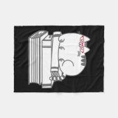 Niedlich Book Nerd Cat - Funny Nerdy Kitten Shirt Fleecedecke (Vorderseite (Horizontal))