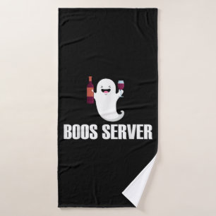 Niedlich Boos Server Barkeeper Bedienung Halloween Badehandtuch