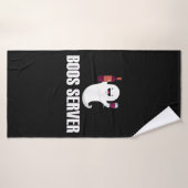 Niedlich Boos Server Barkeeper Bedienung Halloween Badehandtuch (Badehandtuch)