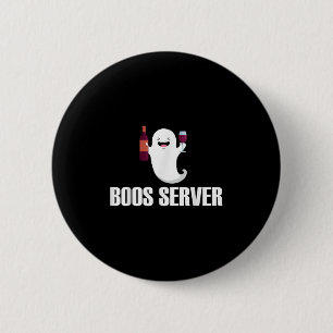 Niedlich Boos Server Barkeeper Bedienung Halloween Button
