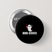 Niedlich Boos Server Barkeeper Bedienung Halloween Button (Vorne & Hinten)