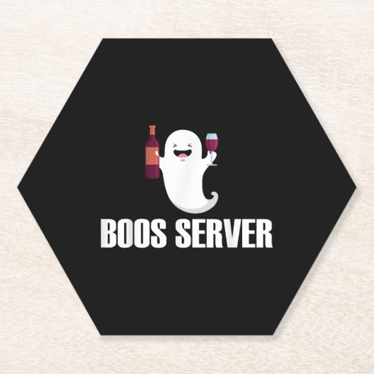 Niedlich Boos Server Barkeeper Bedienung Halloween Untersetzer (Vorderseite)