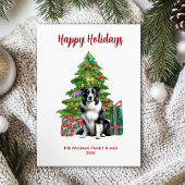 Niedlich Border Collie Dog Familie Weihnachten