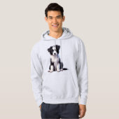 Niedlich Border Collie Puppy Hoodie (Vorne ganz)