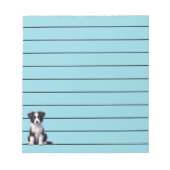 Niedlich Border Collie Puppy Notizblock (Vorderseite)