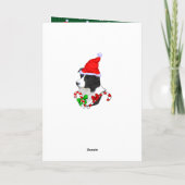 Niedlich Border Collie Weihnachten (Rückseite)