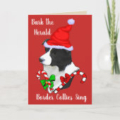 Niedlich Border Collie Weihnachten (Vorderseite)