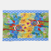 Niedlich Boston Terrier 1/2 Klappküche Handtuch (Horizontal)