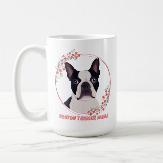 Niedlich Boston Terrier - Boston Terrier Mama Kaffeetasse (Links)