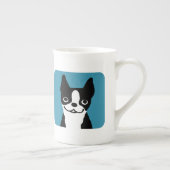 Niedlich Boston Terrier Cartoon Dog Porzellantasse (Rechts)